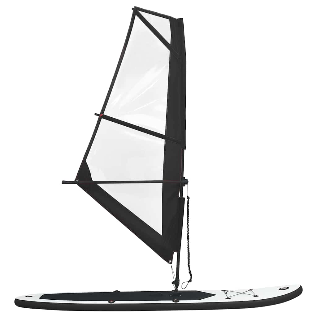 Inflatable Stand Up Paddleboard With Sail Set And White