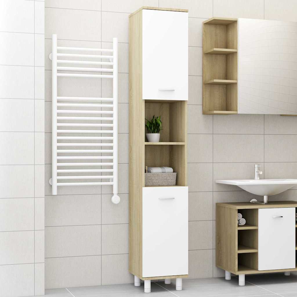 Bathroom Cabinet 30X30X179 Cm Engineered Wood