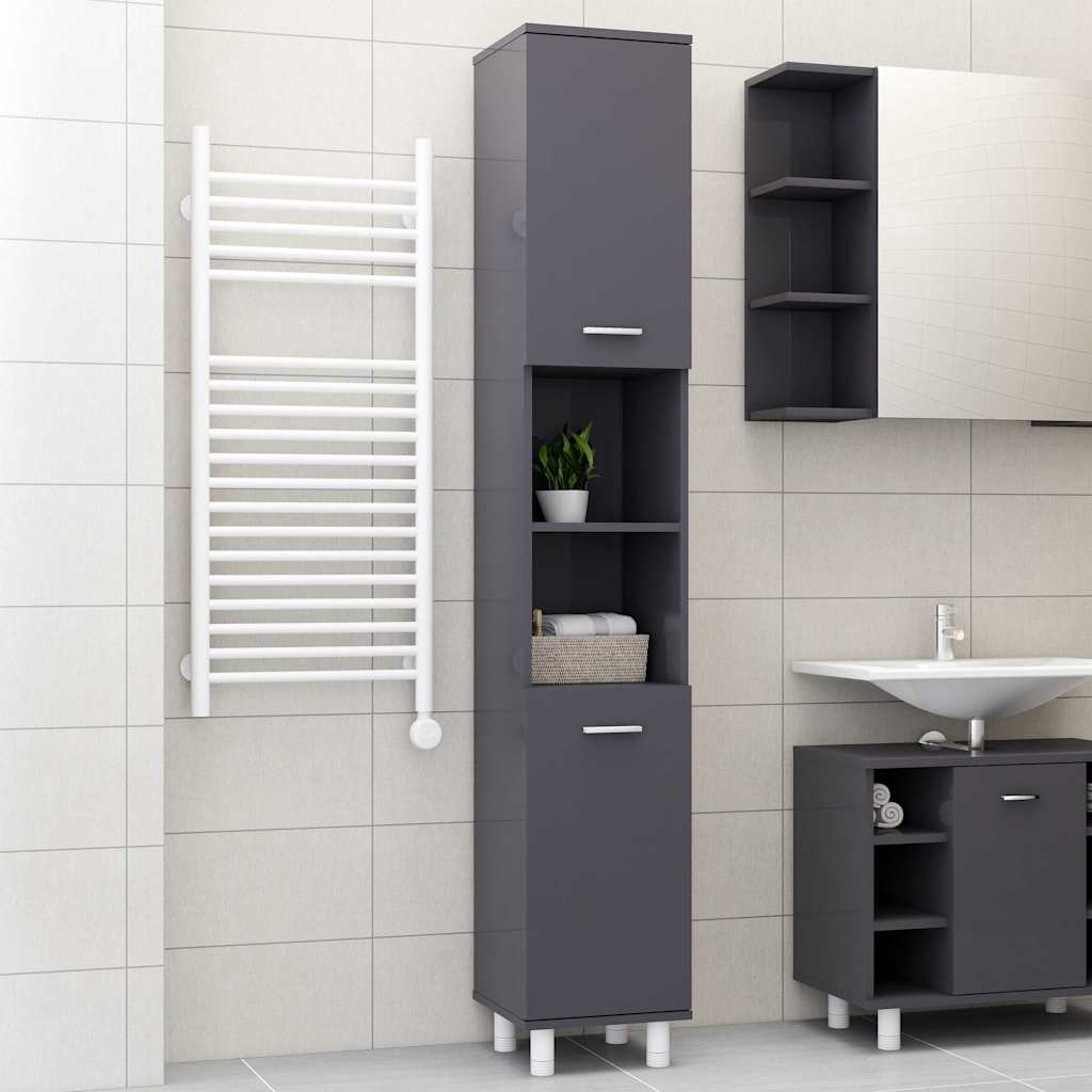 Bathroom Cabinet 30X30X179 Cm Engineered Wood