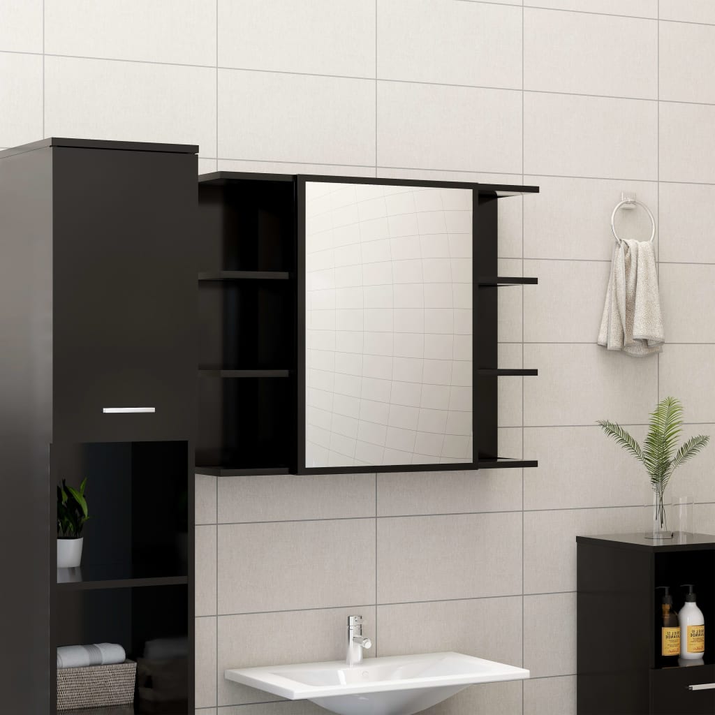 4 Piece Bathroom Furniture Set Engineered Wood