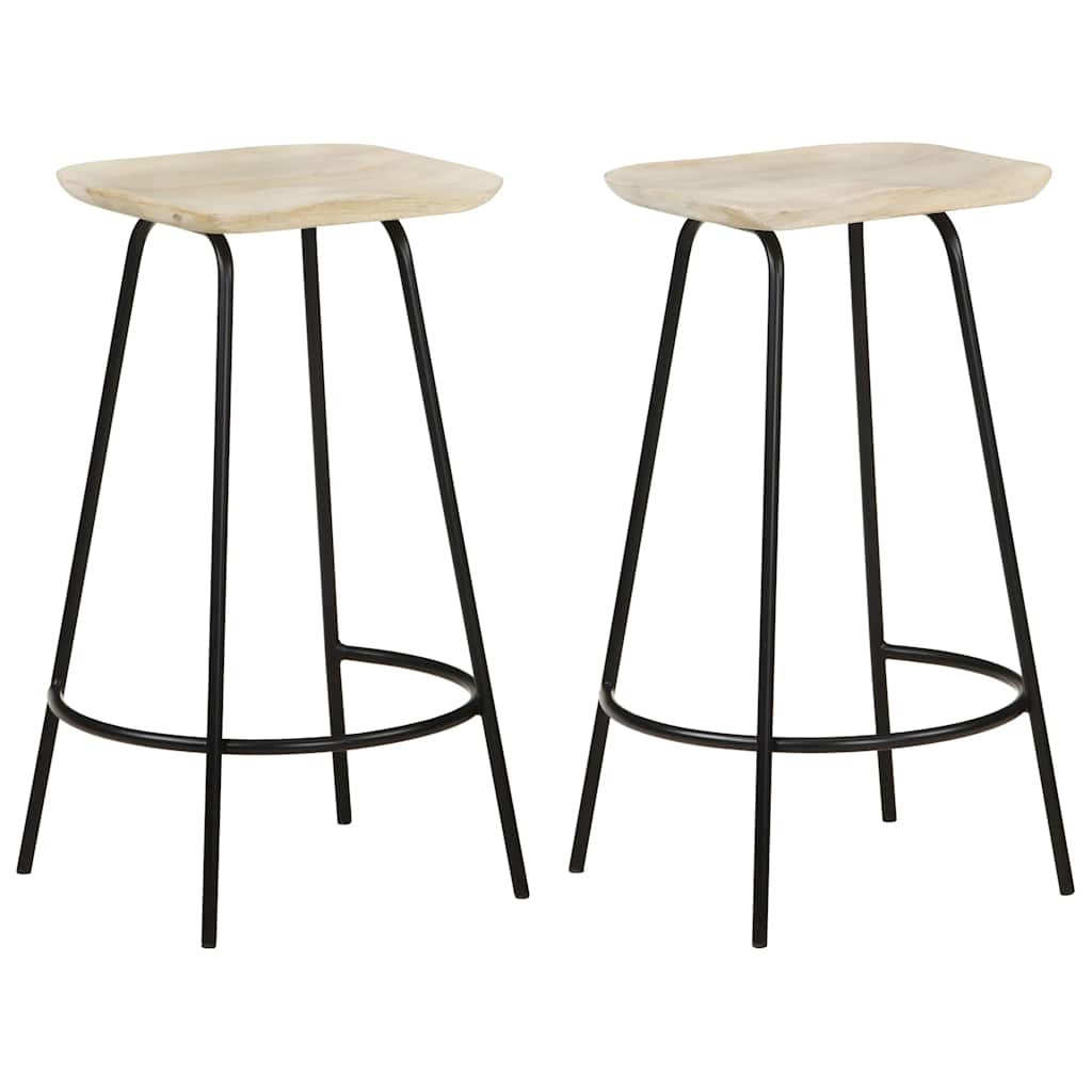 Bar Stools 4 Pcs Solid Mango Wood