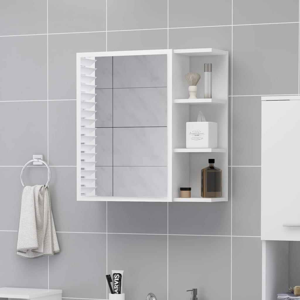 Bathroom Mirror Cabinet 62.5X20.5X64 Cm Engineered Wood