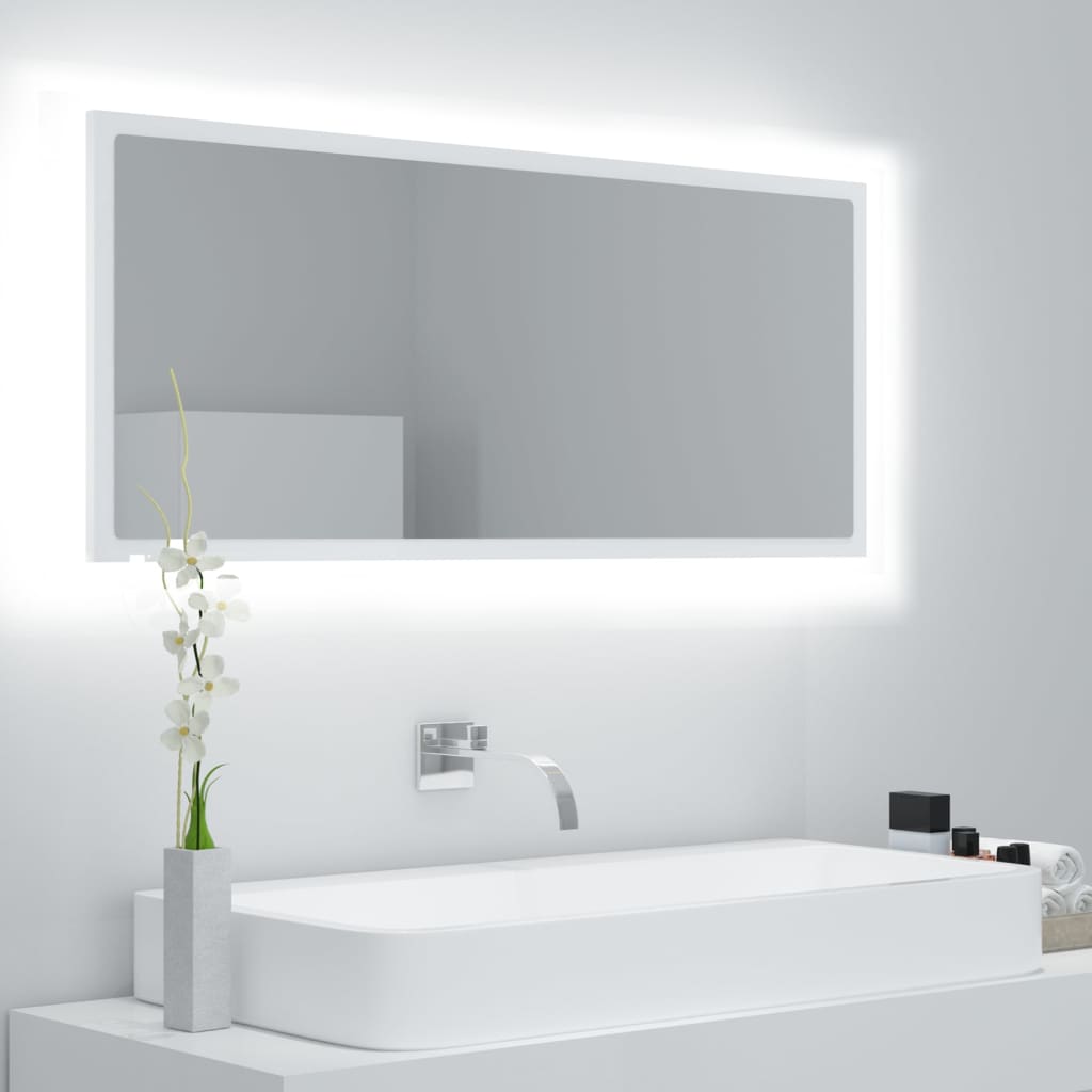 Led Bathroom Mirror 100X8.5X37 Cm Engineered Wood