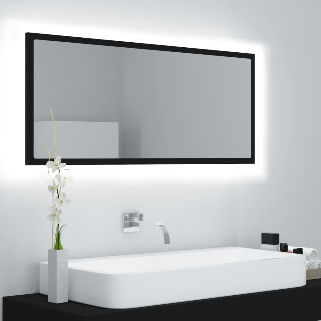 Led Bathroom Mirror 100X8.5X37 Cm Engineered Wood