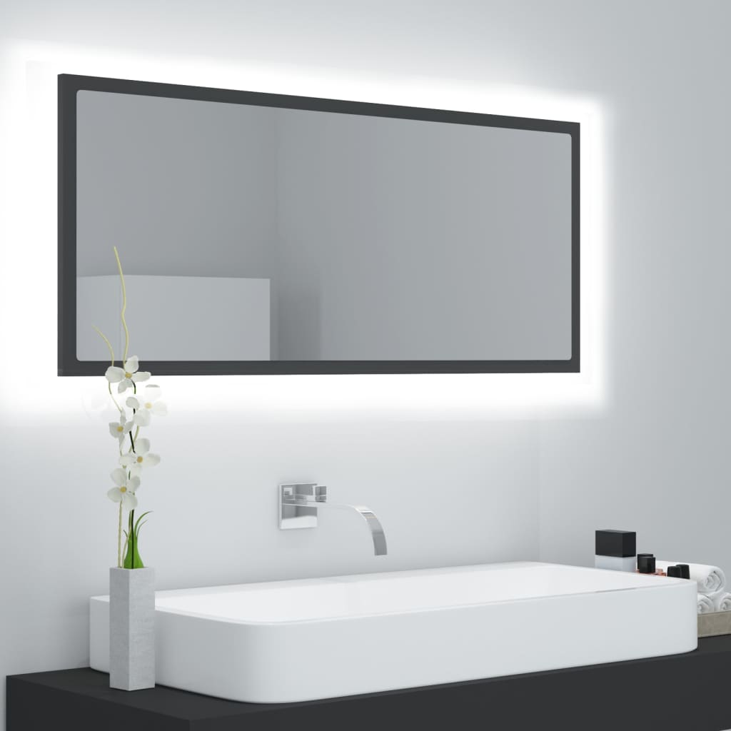 Led Bathroom Mirror 100X8.5X37 Cm Engineered Wood
