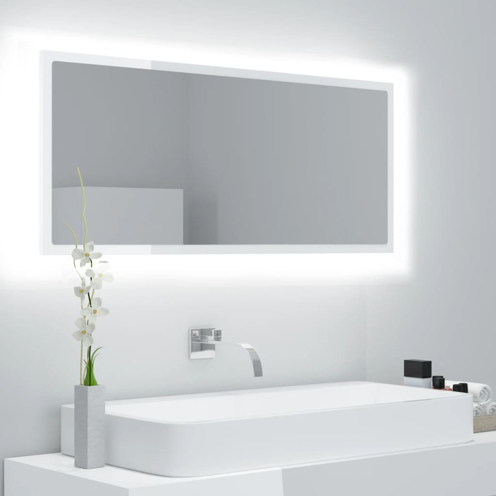 Led Bathroom Mirror 100X8.5X37 Cm Engineered Wood