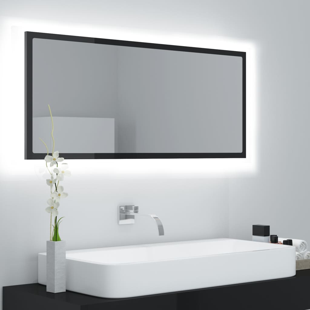 Led Bathroom Mirror 100X8.5X37 Cm Engineered Wood