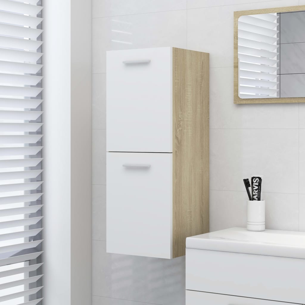 Bathroom Hanging Cabinet 30X30X80 Cm Engineered Wood