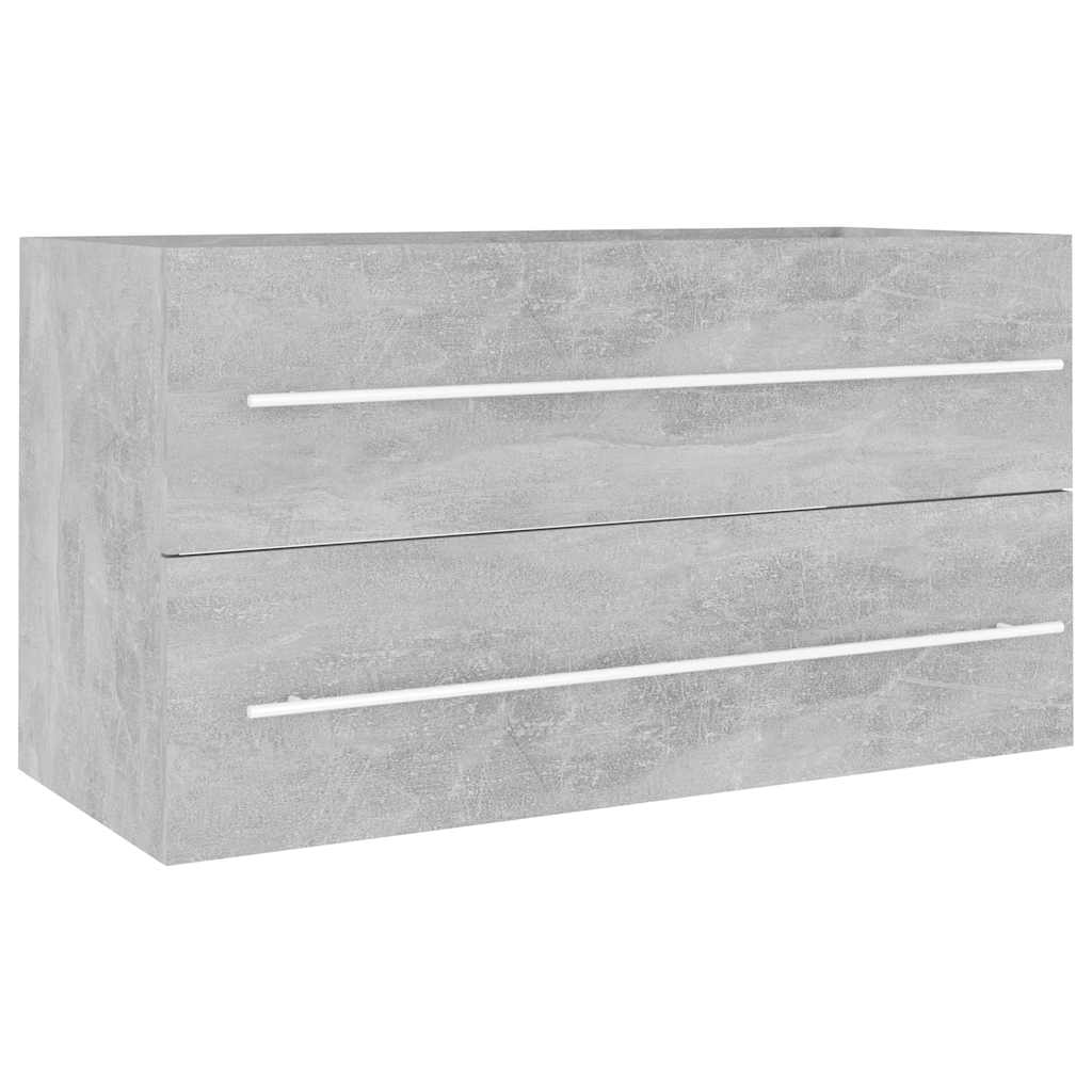 2 Piece Bathroom Furniture Set Engineered Wood
