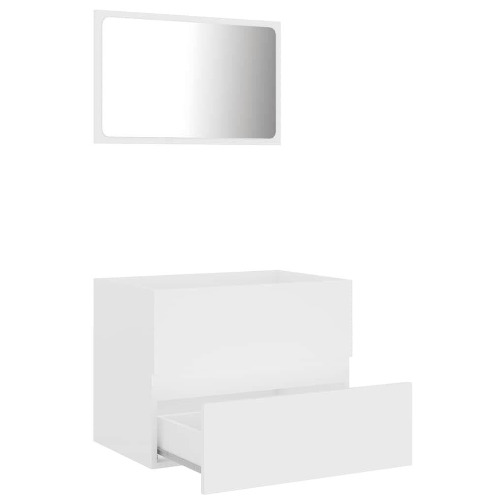 2 Piece Bathroom Furniture Set Engineered Wood