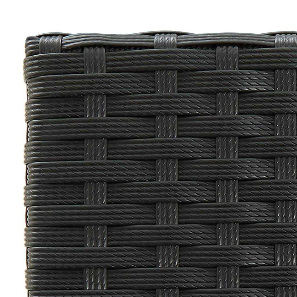 5 Piece Outdoor Bar Set With Armrest Poly Rattan Black