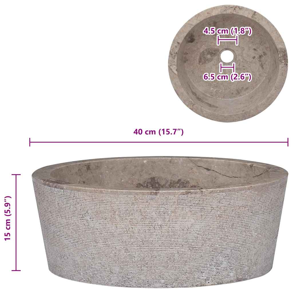 Sink Ø40X15 Cm Marble