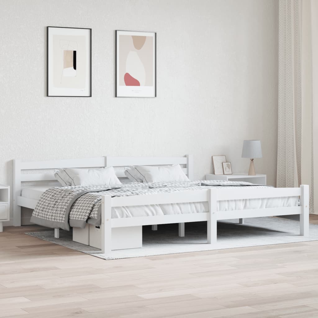 Bed Frame Without Mattress Solid Pinewood