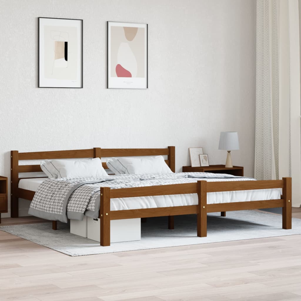 Bed Frame Without Mattress Solid Pinewood