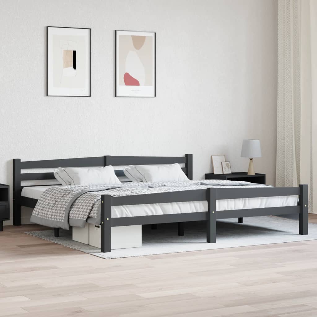 Bed Frame Without Mattress Solid Pinewood