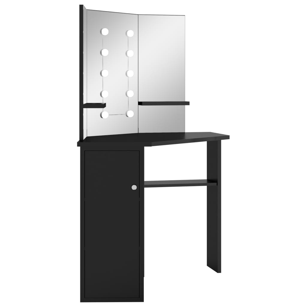 Corner Dressing Table With Led 111X54X141.5 Cm
