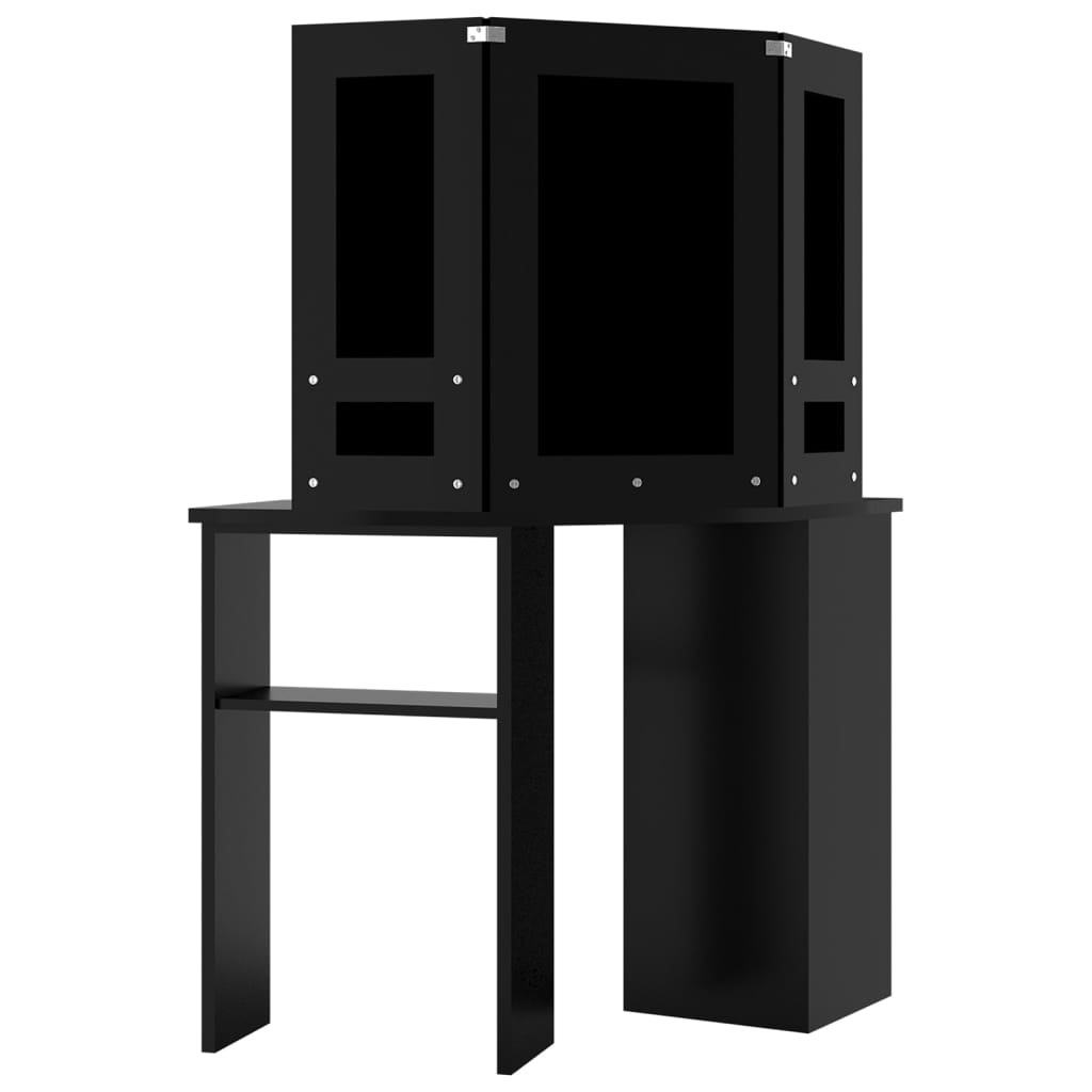 Corner Dressing Table With Led 111X54X141.5 Cm