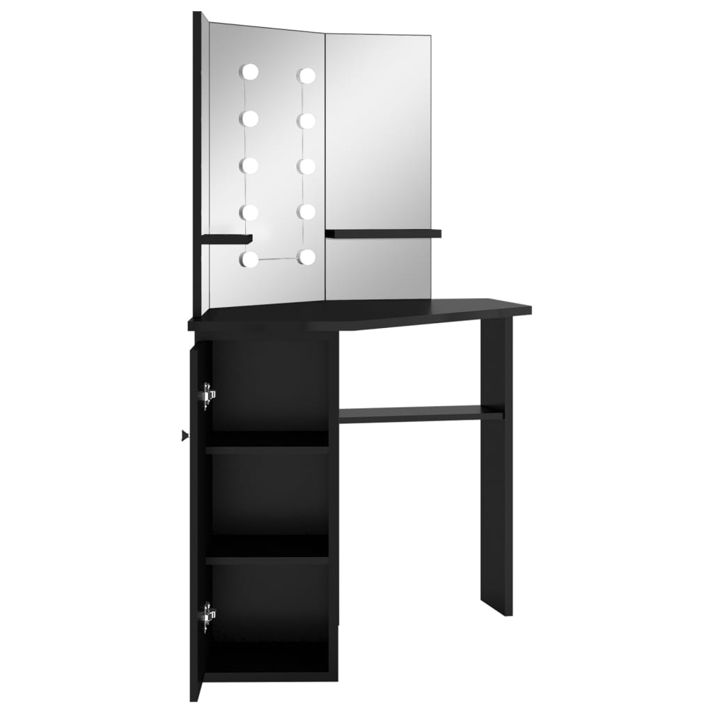 Corner Dressing Table With Led 111X54X141.5 Cm