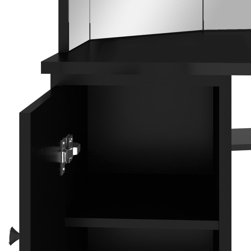 Corner Dressing Table With Led 111X54X141.5 Cm
