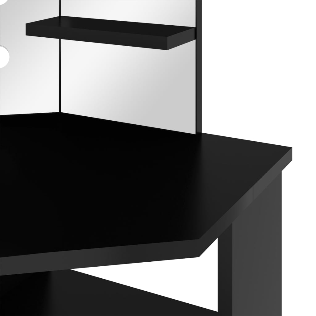 Corner Dressing Table With Led 111X54X141.5 Cm