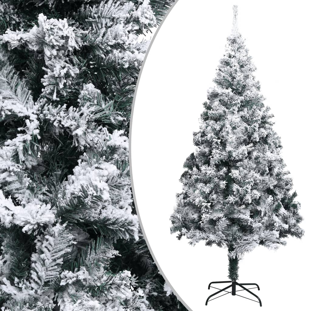 Artificial Christmas Tree With Flocked Snow Green 300 Cm Pvc