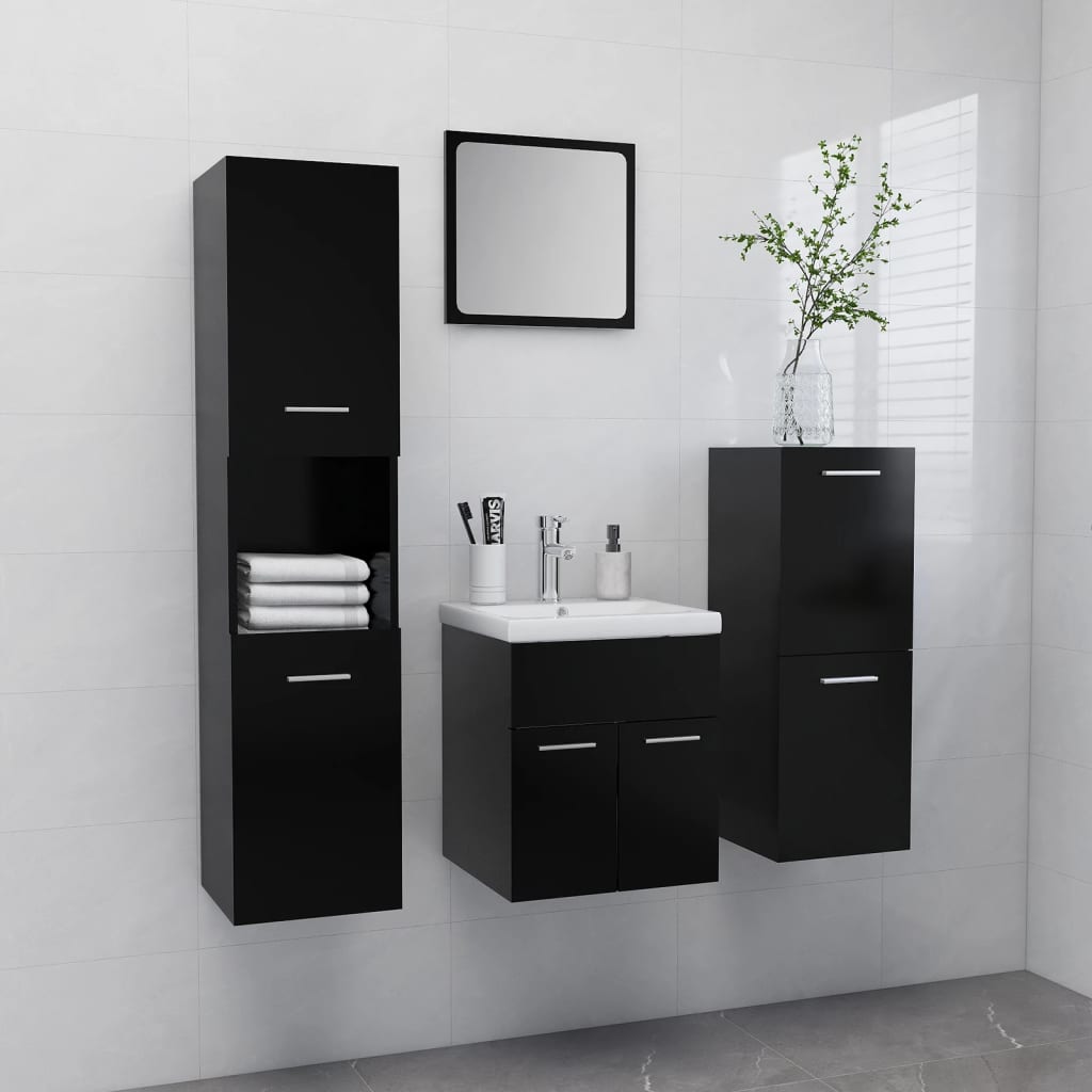 Bathroom Furniture Set 4 Pcs 30 X 30 X 130 Cm