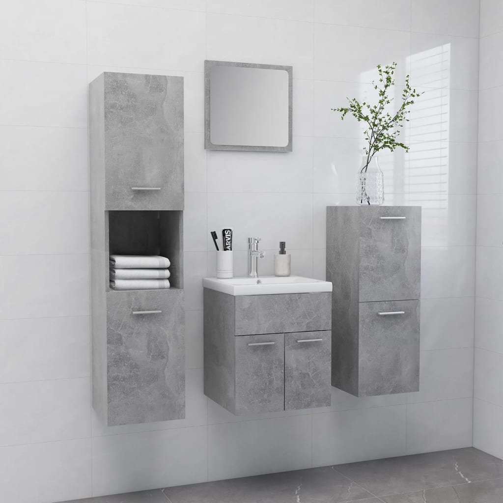 Bathroom Furniture Set 4 Pcs 30 X 30 X 130 Cm