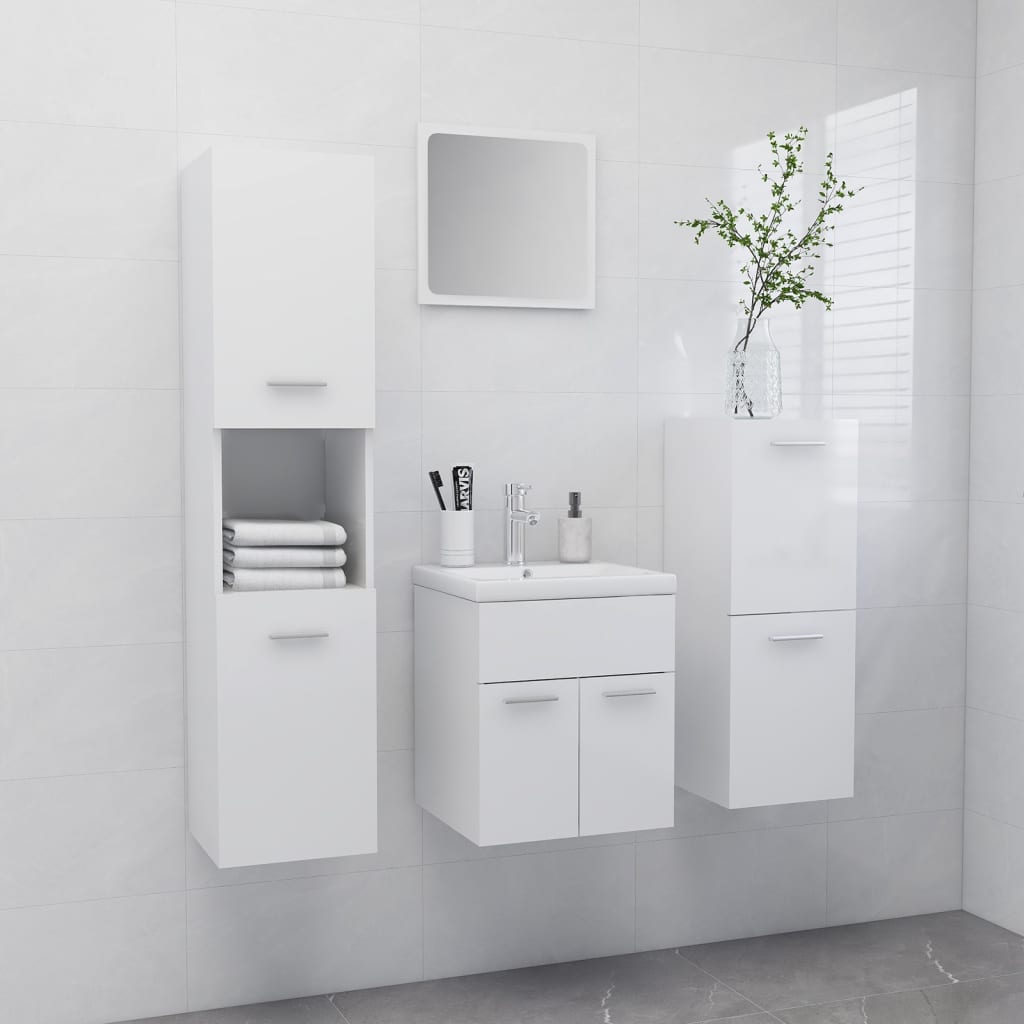 Bathroom Furniture Set 4 Pcs 30 X 30 X 130 Cm