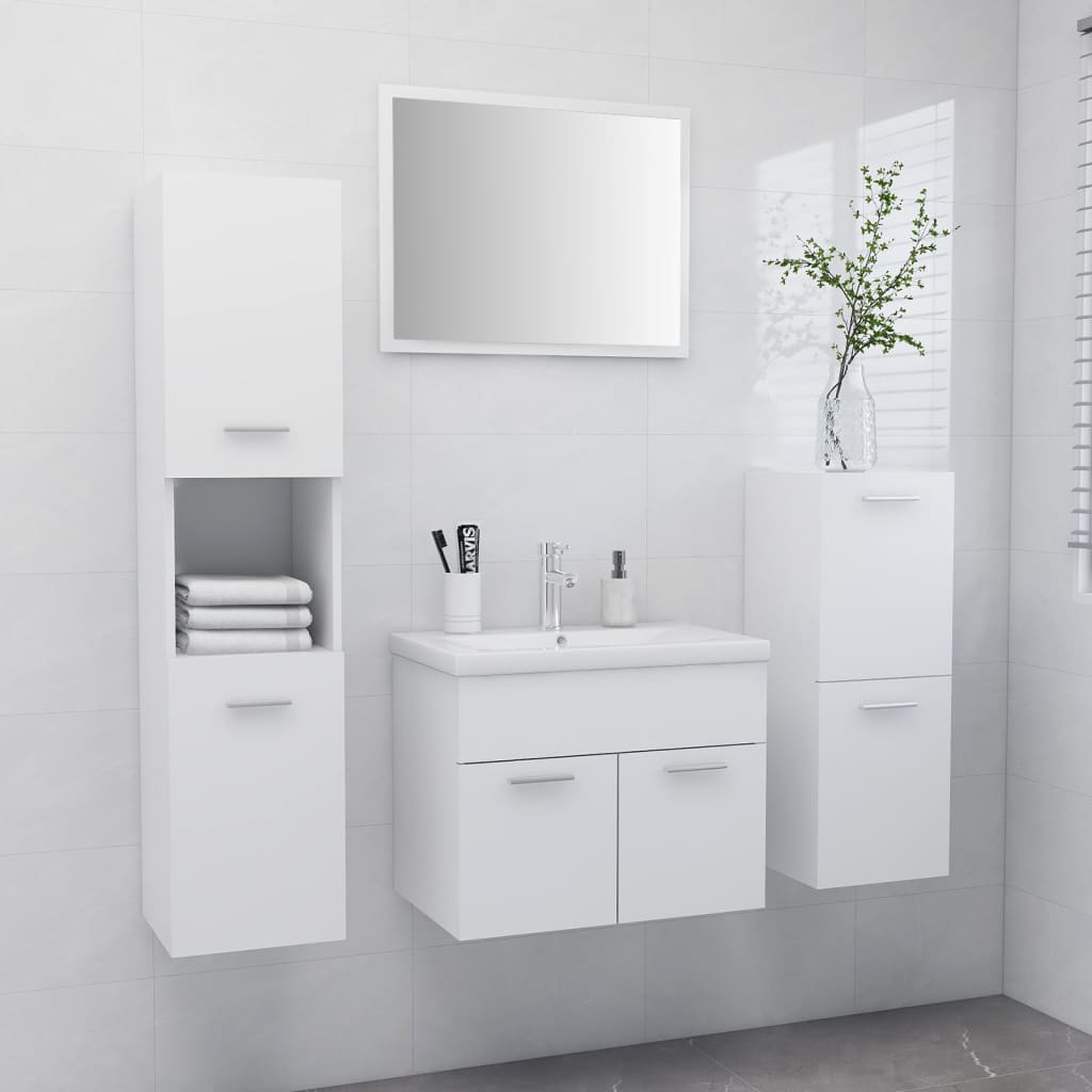 Bathroom Furniture Set 4 Pcs 30 X 30 X 130 Cm