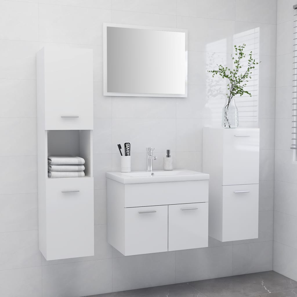 Bathroom Furniture Set 4 Pcs 30 X 30 X 130 Cm