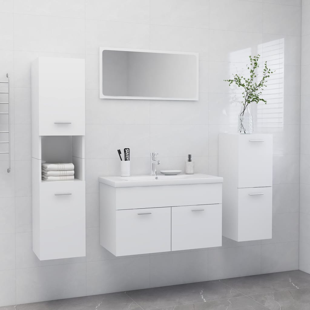 Bathroom Furniture Set 4 Pcs 30 X 30 X 130 Cm