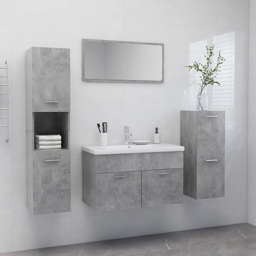 Bathroom Furniture Set 4 Pcs 30 X 30 X 130 Cm