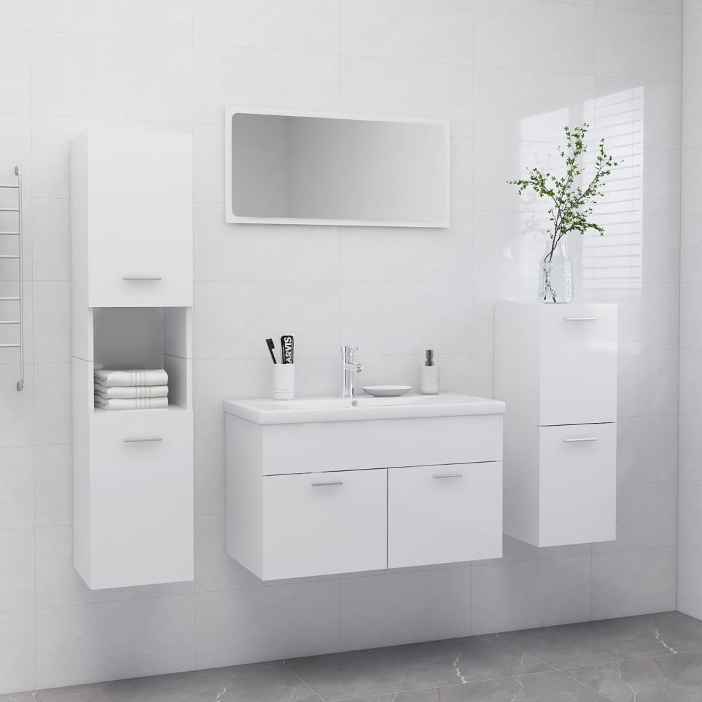 Bathroom Furniture Set 4 Pcs 30 X 30 X 130 Cm