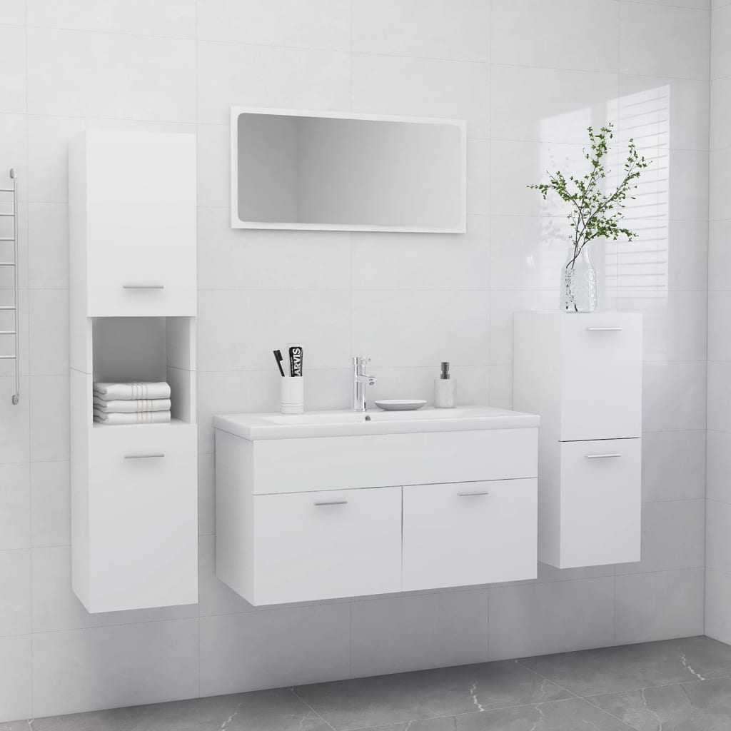 Bathroom Furniture Set 4 Pcs 30 X 30 X 130 Cm
