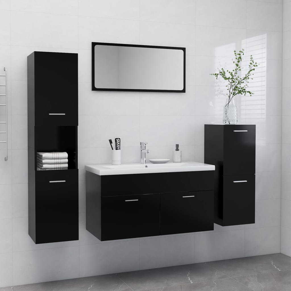 Bathroom Furniture Set 4 Pcs 30 X 30 X 130 Cm