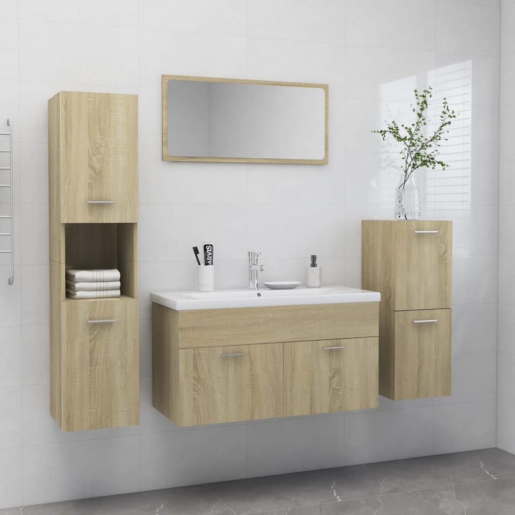 Bathroom Furniture Set 4 Pcs 30 X 30 X 130 Cm