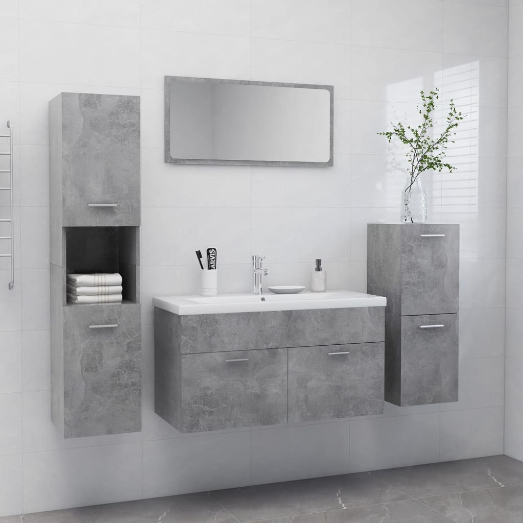 Bathroom Furniture Set 4 Pcs 30 X 30 X 130 Cm