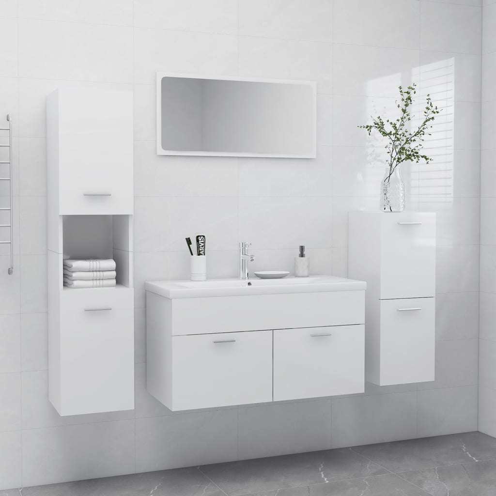 Bathroom Furniture Set 4 Pcs 30 X 30 X 130 Cm