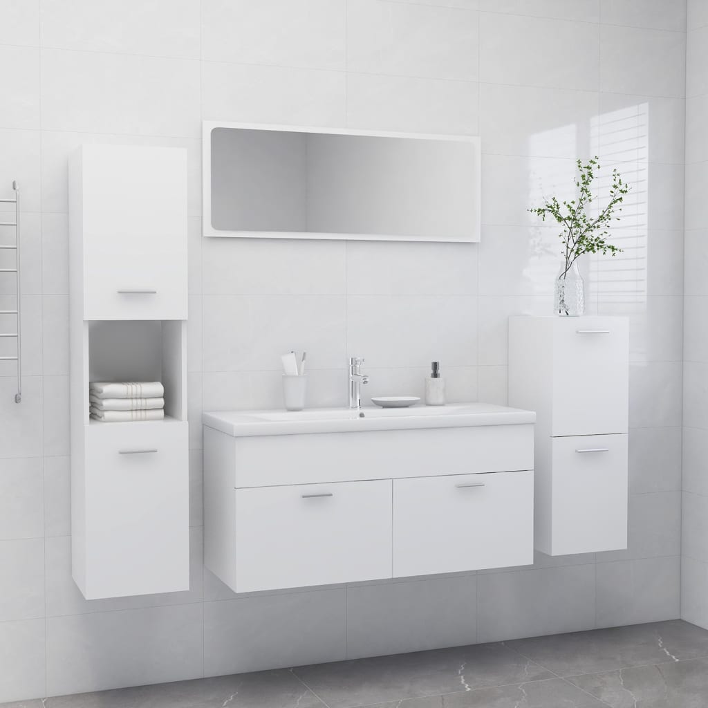 Bathroom Furniture Set 4 Pcs 30 X 30 X 130 Cm