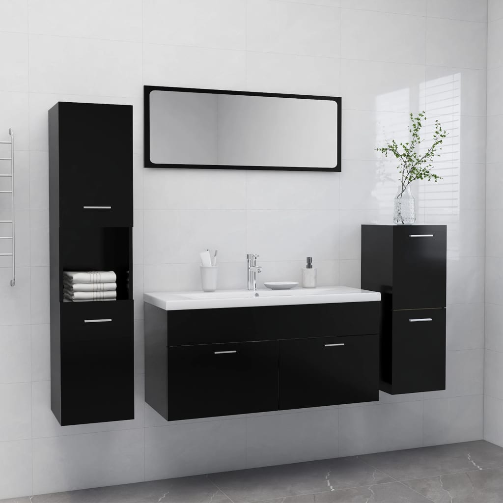 Bathroom Furniture Set 4 Pcs 30 X 30 X 130 Cm