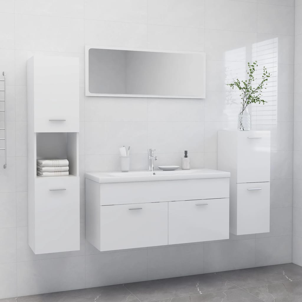 Bathroom Furniture Set 4 Pcs 30 X 30 X 130 Cm