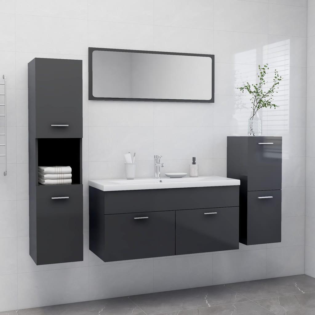 Bathroom Furniture Set 4 Pcs 30 X 30 X 130 Cm
