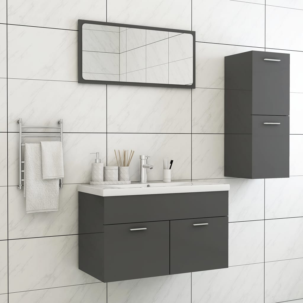 Bathroom Furniture Set 3 Pcs