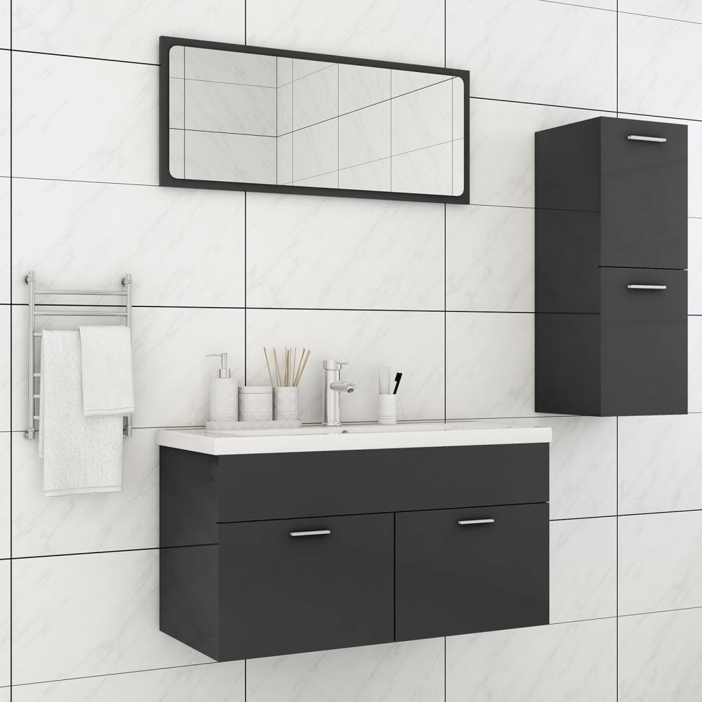 Bathroom Furniture Set 3 Pcs