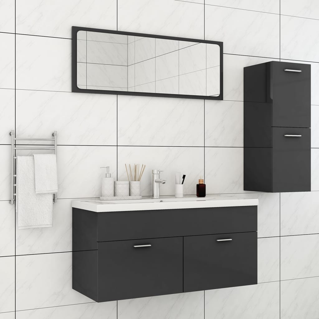 Bathroom Furniture Set 3 Pcs