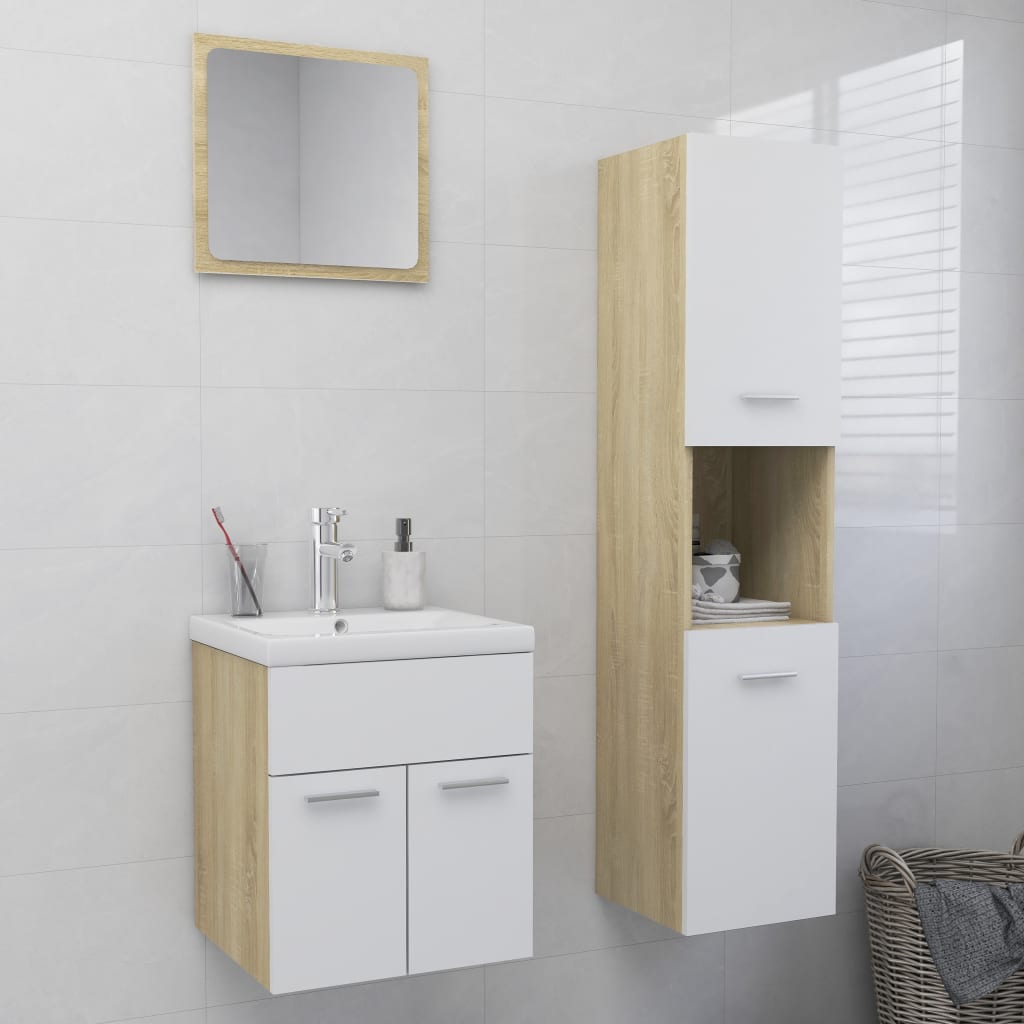 Bathroom Furniture Set Engineered Wood