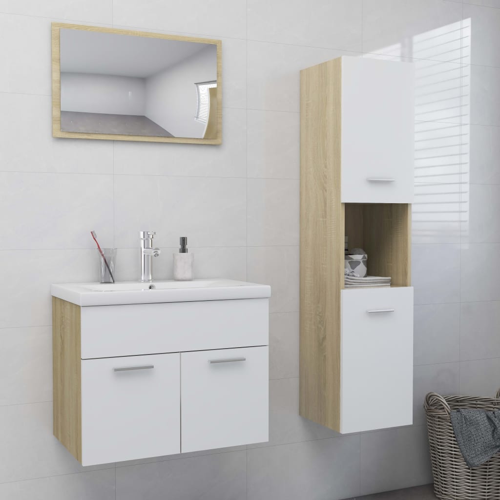 Bathroom Furniture Set Engineered Wood
