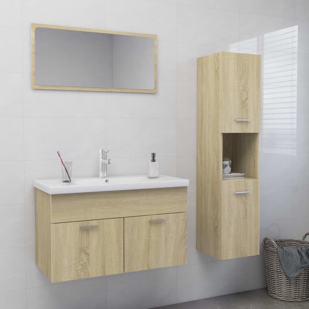 Bathroom Furniture Set Engineered Wood