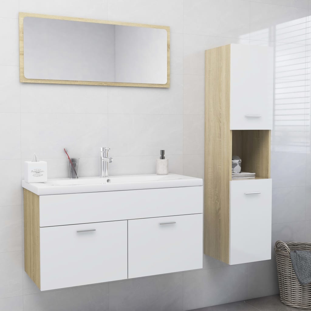 Bathroom Furniture Set Engineered Wood