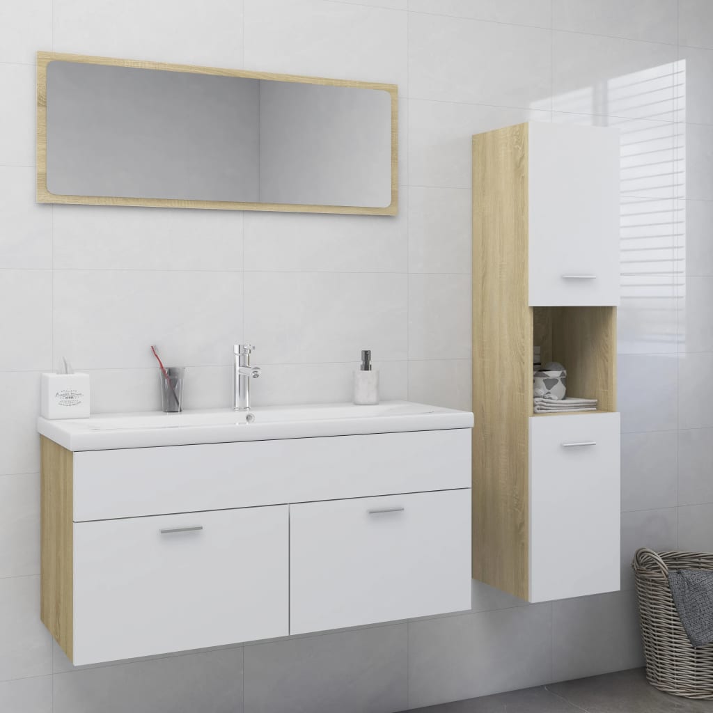 Bathroom Furniture Set Engineered Wood